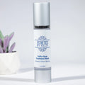Sulfur acne treatment mask bottle for acne-prone skin with succulent plant background